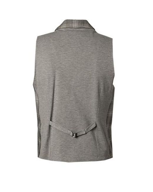 Cinque Herren Weste Kariert Slim Fit in Gray für Herren