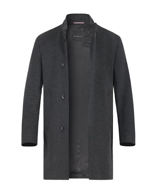 Bugatti Herren Mantel Unifarben in Gray für Herren