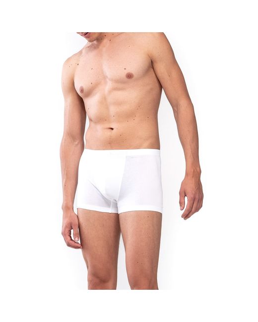 Mey Herren Shorty Baumwolle & Mix Unifarben in White für Herren