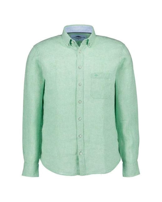 Fynch-Hatton Herren Hemd Meliert in Green für Herren