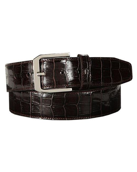 Aigner Herren Gürtel Leder Geprägt in Black für Herren