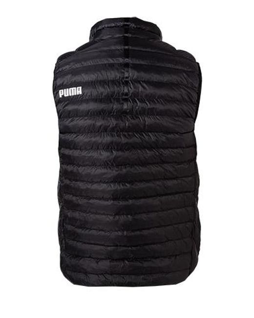 PUMA Herren Steppweste Mikrofaser/Funktion Unifarben in Black für Herren