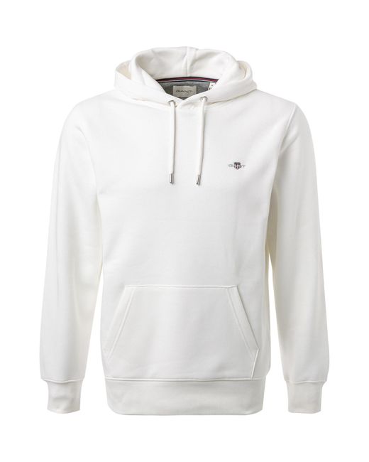 Gant Herren Hoodie Unifarben in White für Herren