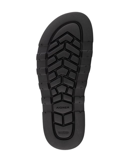 Aigner Herren Pantoletten Glattleder in Black für Herren