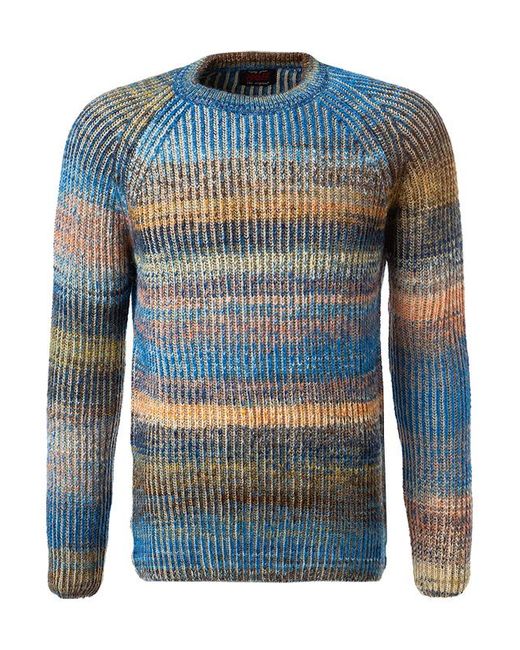 Bob Herren Pullover Gemustert in Blue für Herren