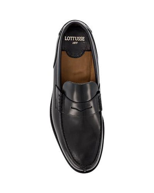 Lottusse Herren Loafer Glattleder in Black für Herren