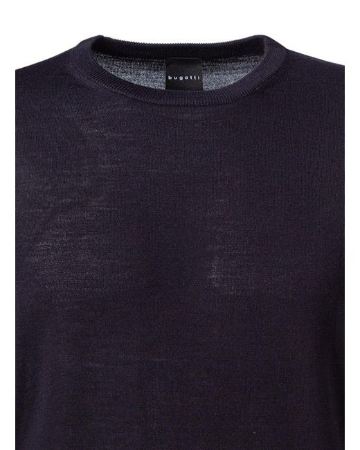 Bugatti Herren Pullover Unifarben in Blue für Herren
