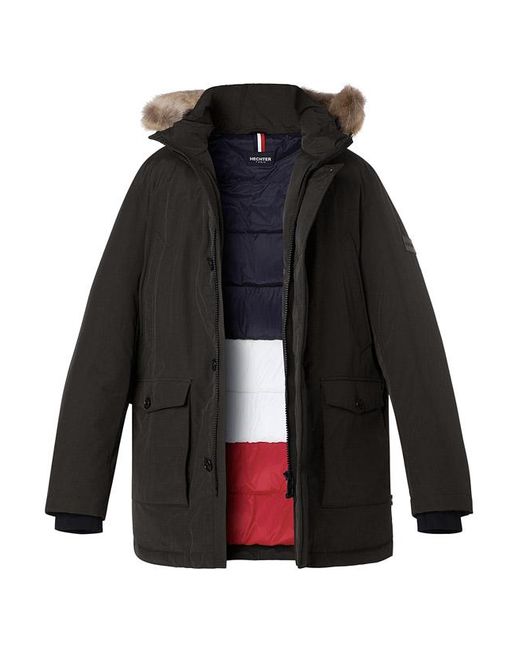 Hechter Paris Herren Daunenparka Unifarben in Black für Herren