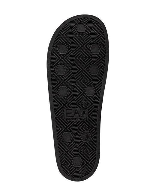 EA7 Herren Pantoletten Gummi in Black für Herren