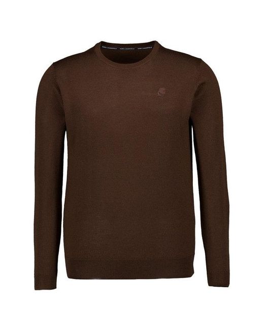 Karl Lagerfeld Herren Pullover Unifarben in Brown für Herren