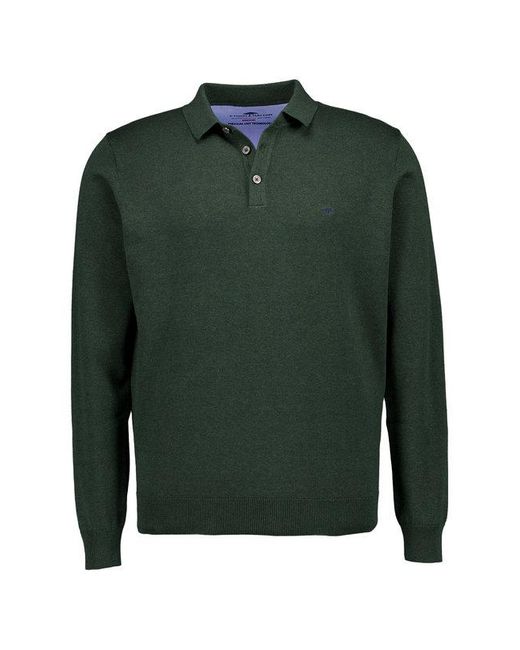 Fynch-Hatton Herren Pullover Unifarben in Green für Herren