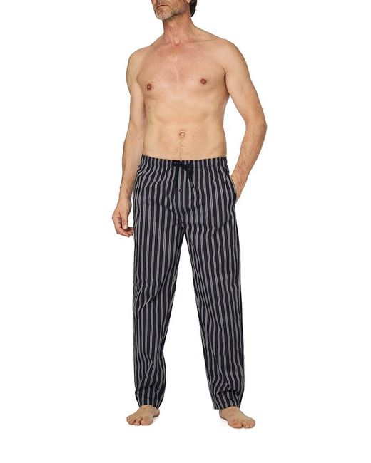 Bugatti Herren Pyjamahose Baumwolle & Mix Gestreift in Blue für Herren
