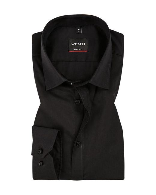 Venti Herren Hemd Baumwolle in Black für Herren
