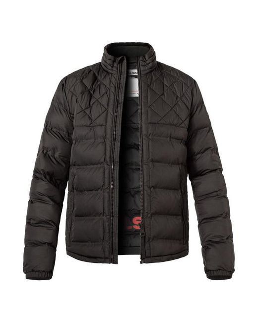 Strellson Herren Jacke Mikrofaser Unifarben in Black für Herren