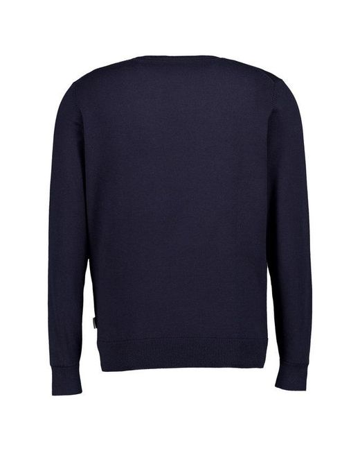 Bugatti Herren Pullover Unifarben in Blue für Herren