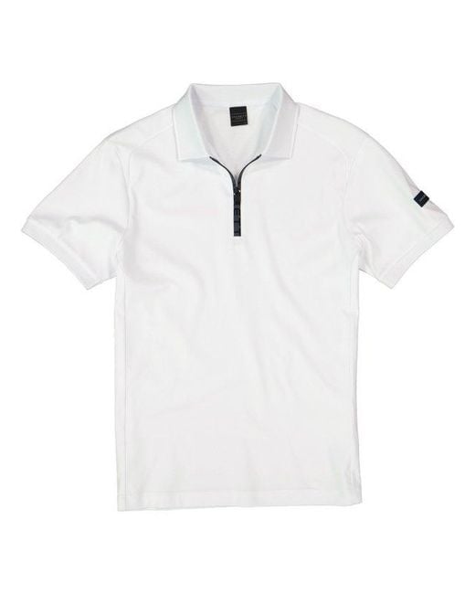 Hackett Herren Polo-Shirt Baumwoll-Jersey Slim Fit in White für Herren