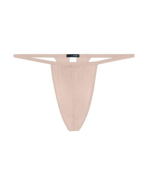 Hom Herren Stringtanga Mikrofaser Unifarben in Black für Herren