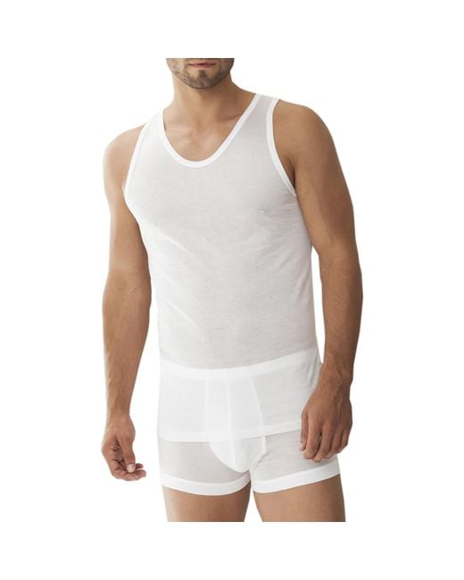 Zimmerli of Switzerland Herren Unterwäsche Merc. Baumwolle Unifarben in White für Herren