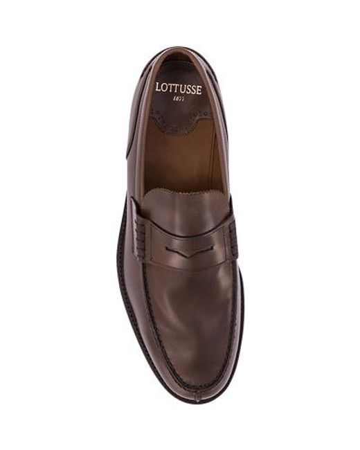 Lottusse Herren Loafer Glattleder in Brown für Herren