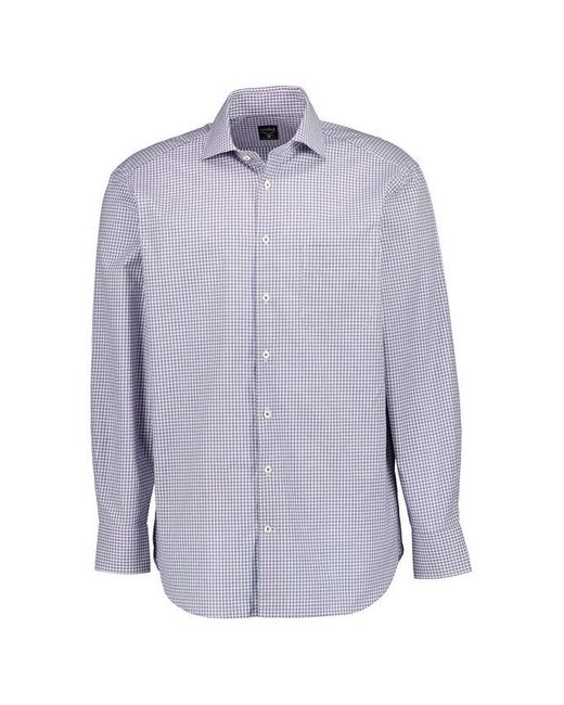 Van Laack Herren Hemd Blau,Weiß Kariert Comfort Fit in Purple für Herren