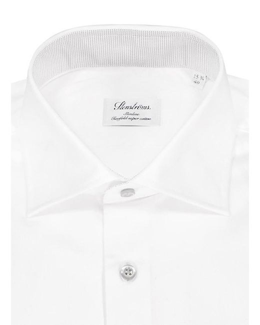 Stenstroms Herren Hemd Baumwolle in White für Herren