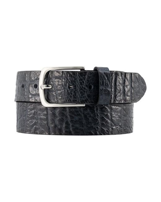 Brax Herren Gürtel Leder Geprägt in Black für Herren