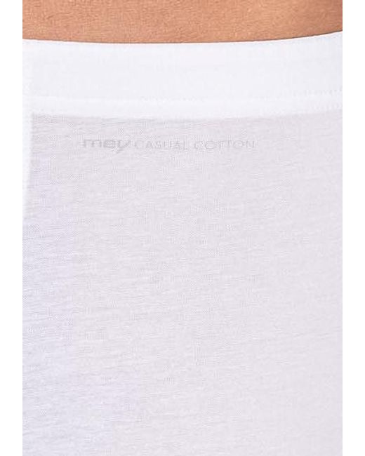 Mey Herren Shorty Baumwolle & Mix Unifarben in White für Herren