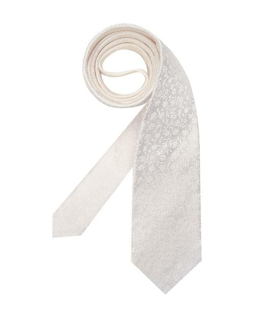 Ascot Herren Krawatte Seide Unifarben in White für Herren