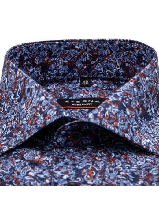 Eterna Herren Hemd Baumwolle in Blue für Herren