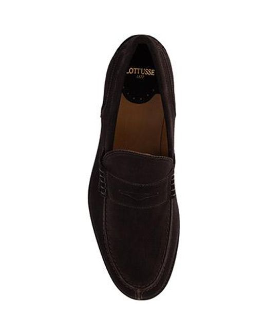 Lottusse Herren Loafer Velours in Brown für Herren