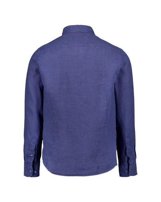 Hackett Herren Hemd Leinen in Blue für Herren