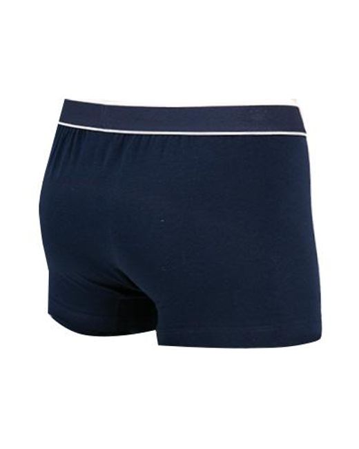 Schiesser Herren Trunks Baumwolle Unifarben in Blue für Herren