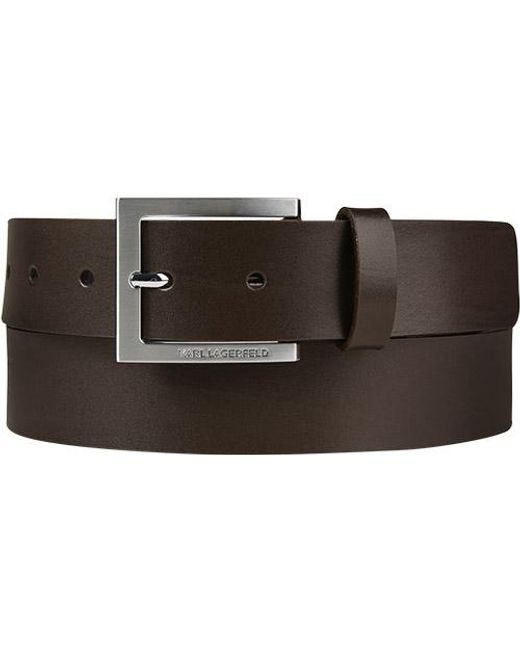 Karl Lagerfeld Herren Gürtel Glattleder in Black für Herren
