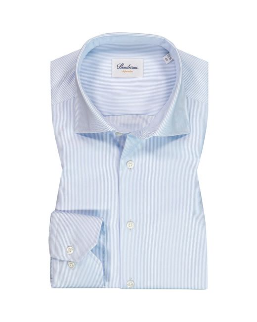 Stenstroms Herren Hemd Baumwolle Gestreift in Blue für Herren