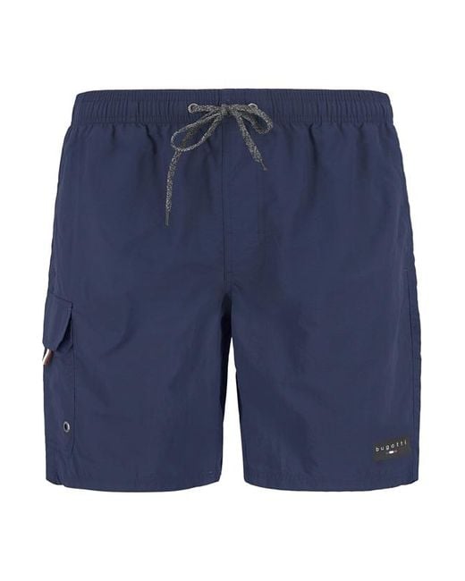 Bugatti Herren Badeshorts Unifarben in Blue für Herren