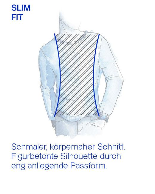 Joop! Herren Pullover Unifarben in Blue für Herren