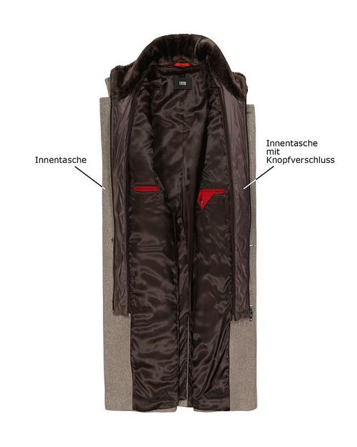 Cinque Herren Mantel Unifarben in Brown für Herren