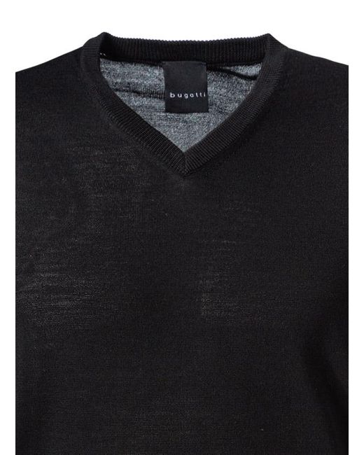 Bugatti Herren Pullover Unifarben in Blue für Herren