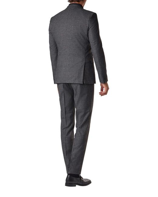 HUGO Herren Anzug Kariert Slim Fit in Black für Herren