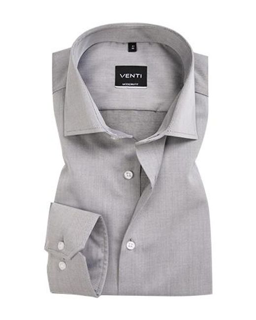 Venti Herren Hemd Baumwolle in Gray für Herren