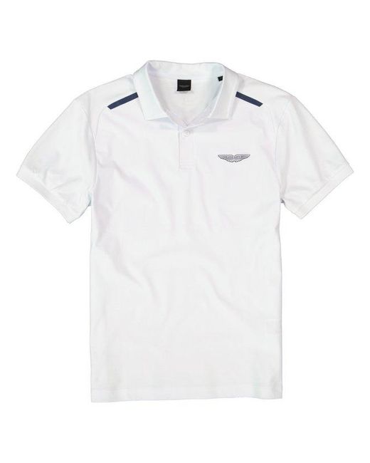 Hackett Herren Polo-Shirt Baumwoll-Jersey in White für Herren