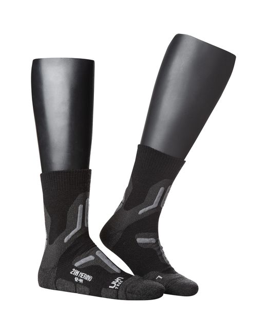 Uyn Herren Trekkingsocken Merinowolle Unifarben in Black für Herren