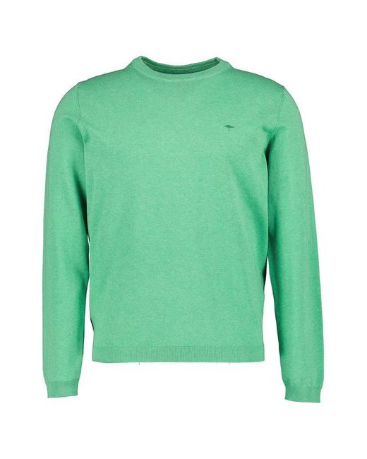 Fynch-Hatton Herren Pullover Unifarben in Green für Herren