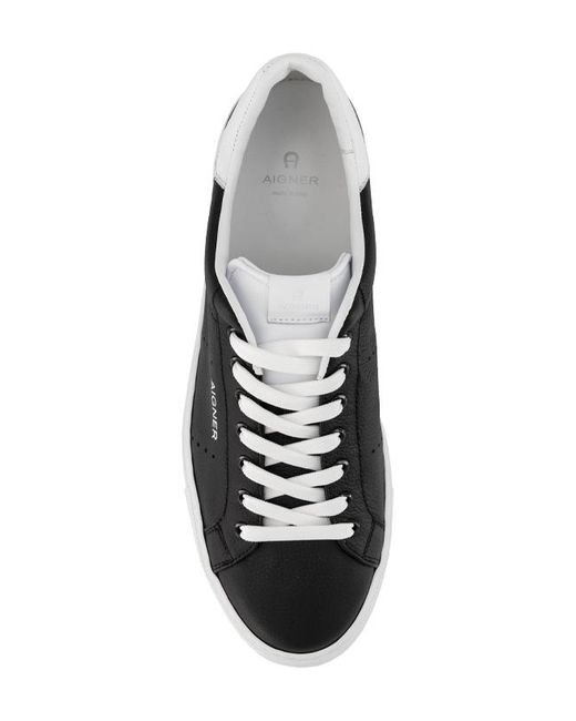 Aigner Herren Sneaker Glattleder in Black für Herren
