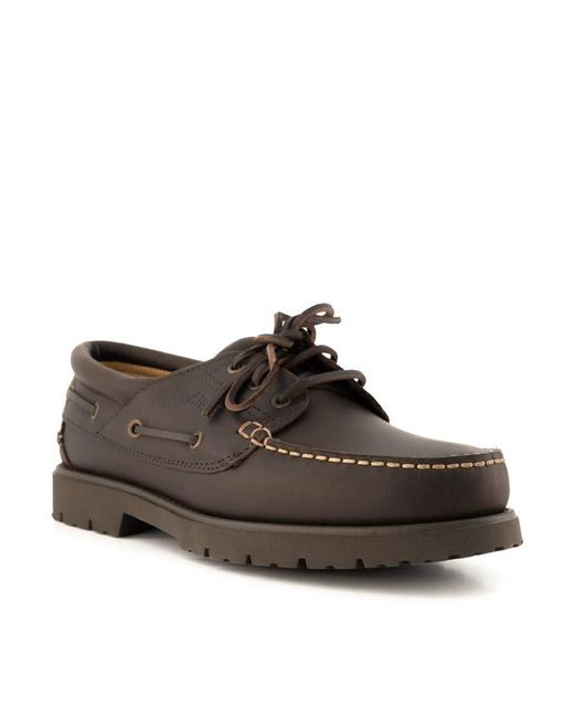 Aigle Herren Bootschuhe Glattleder in Brown für Herren