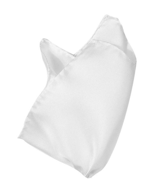Ascot Herren Einstecktuch Seide in White für Herren