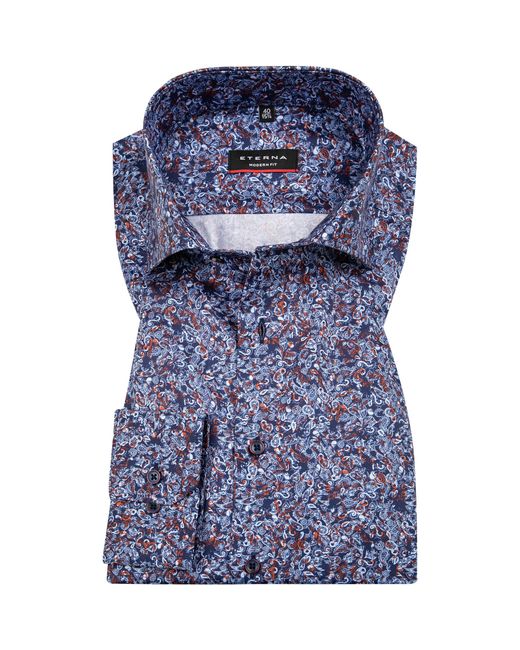 Eterna Herren Hemd Baumwolle in Blue für Herren