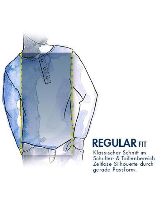 Strellson Herren Longsleeve Baumwolle Meliert in Gray für Herren