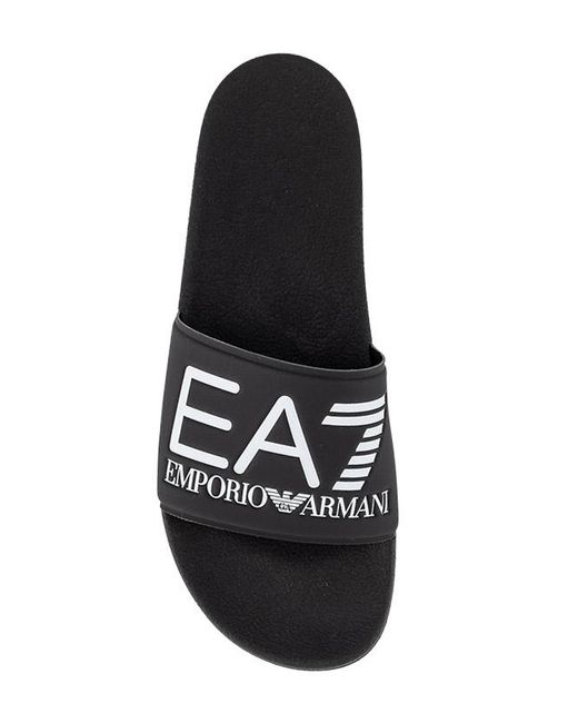EA7 Herren Pantoletten Gummi in Black für Herren