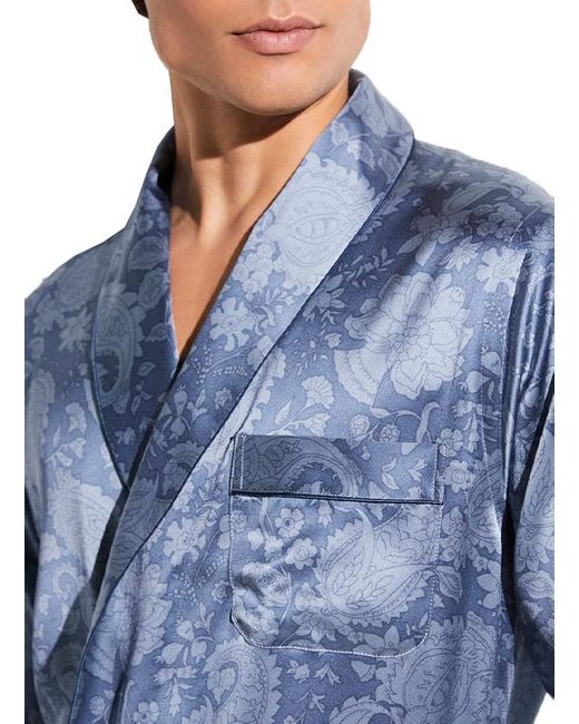 Zimmerli of Switzerland Herren Morgenmantel Gemustert in Blue für Herren